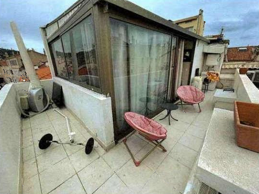 CANNES, Studio 26m², Terrasse